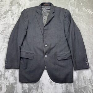 Peter Millar Gray Wool Blazer Men 40R Sport‎ Coat Business Casual Canada Preppy
